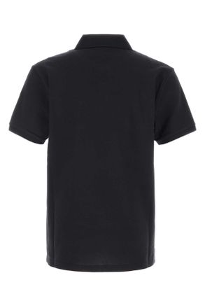 Moncler Mens Black Piquet Polo Shirt 77x Base Fabric: Cotton T-shirts And Polos