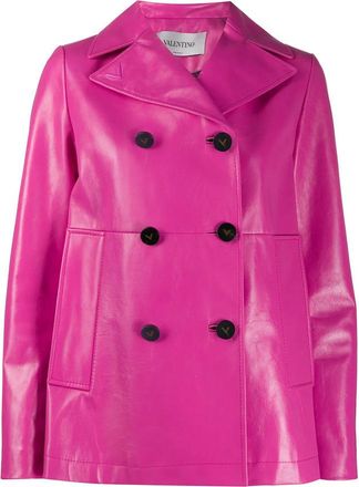 Valentino Garavani Double-Breasted Leather Jacket