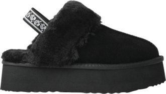 Ga&euml;lle Paris Eskimo Boots Su&egrave;de en Bont Sabot - Dames - Pantoffels - Zwart - 36 EU - Su&egrave;de - Schoenen