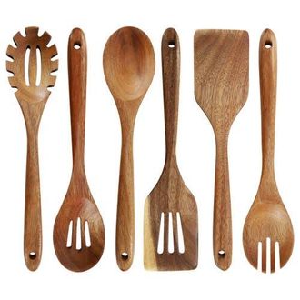 MegaChef 6 Piece Acacia Wood Kitchen Utensil Set at Nordstrom