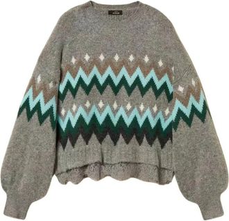 Twinset Round-neck Truien - Dames - Ronde hals truien - Grijs - M - Truien & Vesten