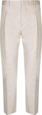 Dell'Oglio Broeken - Heren - Slim Fit Broeken - Beige - W34 - Broeken