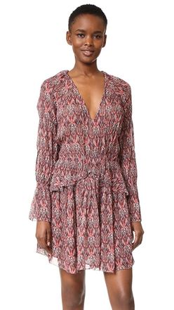 Iro Printed Layered Mini Dress Size 38