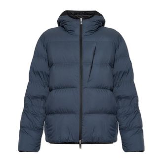 Moncler Poitevin Down Jacket - Heren - Gewatteerde jassen - Blauw - L - Nylon - Jassen