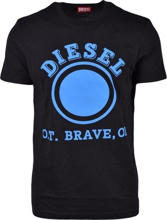 Diesel Logo T-shirt met stippen voor heren (Zwart)