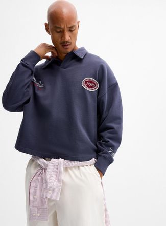 Jack & Jones Mens Worldwide 1990 Johnny collar sweatshirt
