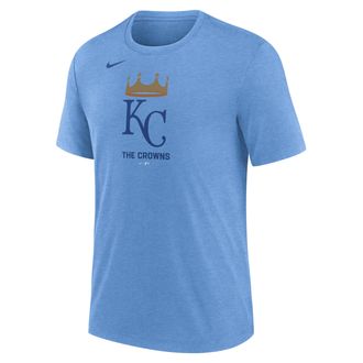 Nike Kansas City Royals Logo Nike Mens MLB T-Shirt in Blue | NJFD4EYROY-J77