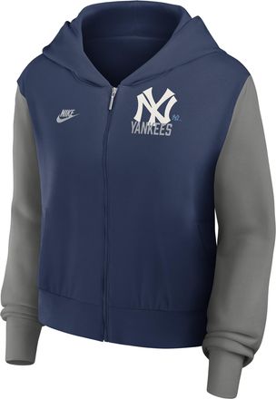 Nike New York Yankees Cooperstown Nike Womens MLB Full-Zip Hoodie in Blue | 035D0IB5N27-NCX