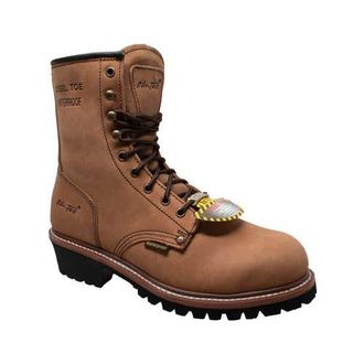 Adtec 9 Waterproof Steel Toe Logger Boots in Brown at Nordstrom, Size 11.5