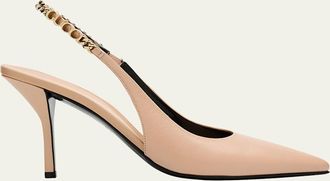 Gucci Signoria Slingback Leather Pumps