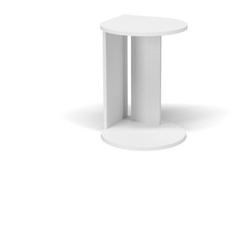 HERDASA Herdasa, Mesa Auxiliar Baja, Modelo Tr&eacute;bol, En Melamina Color Blanco