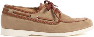 Valentino Garavani Lace-Up Boat Shoes - Mens - Calf Suede/Lambskin/Goat Skin/Rubber