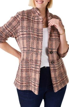 Nic+Zoe Plaid Double Knit Jacquard Blazer in Spice Multi at Nordstrom Rack, Size 3X