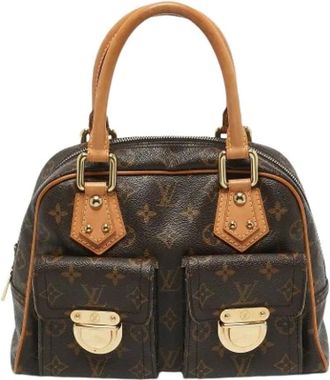 Louis Vuitton Pre-owned Handbags, female, Brown, Size: ONE SIZE Pre-owned Manhattan PM Bag