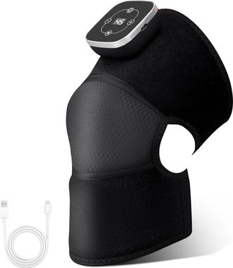 OEM Rodillera T&eacute;rmica Con Funci&oacute;n De Masaje, Recargable, Masajeador Vibratorio Ajustable Para La Relajaci&oacute;n De Hombros Y Codos, 5 Niveles De Calor Y 3 Mod