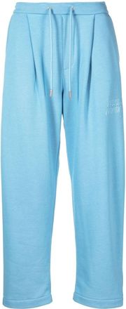 Opening Ceremony embroidered track pants - men - Cotton/Cotton - L - Blue