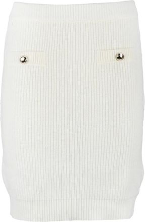 Guess Rokken, Dames, Wit, L, Wol, Mini in maglia