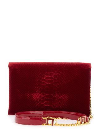 Elisabetta Franchi Velvet Mini Bag - Red