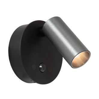 Lucide Foco de pared de aluminio con 1 led integrado, hierro gris