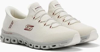 Skechers Womens Skechers Slip-Ins Glide Step Vibey Mesh Womens White Trainers - Size: 8