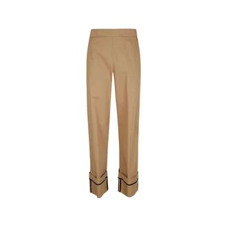 Herno Wide Trousers, female, Brown, Size: XS Trousers in Dean