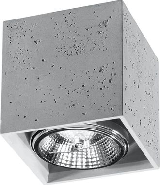 Wonderlamp Foco de techo estilo moderno gris y estructura cuadrada
