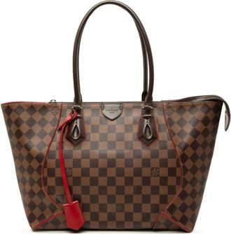 Louis Vuitton Brown Cerise Damier Canvas Red Color Pvc Leather Shoulder Bag Tote Bag (Pre-Owned)