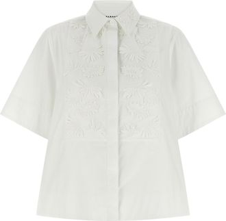 P.A.R.O.S.H. White Cotton Womens Blouse