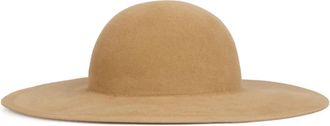 Alberta Ferretti Hoed met brede rand - Dames - Hoeden - Beige - S - Wol - Accessoires