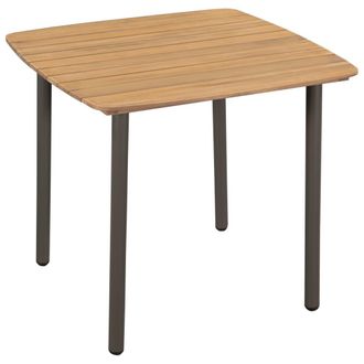 vidaXL Mesa De Jard&iacute;n Madera Maciza De Acacia Y Acero 80x80x72 Cm Vidaxl