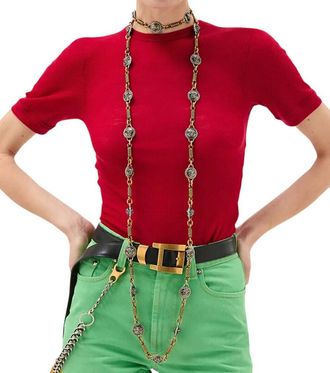 Versace Red Crew Neck T-Shirt