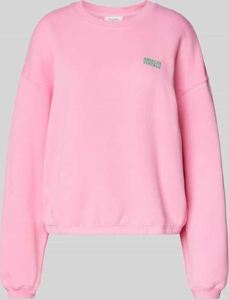 American Vintage American Vintage Sweatshirt mit Label-Print Modell IZUBIRD in Rosa, Gr&ouml;&szlig;e S