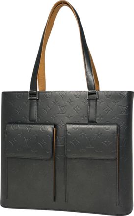 Louis Vuitton Black Noir Monogram Mat Shoulder Bag Tote Bag (Pre-Owned)