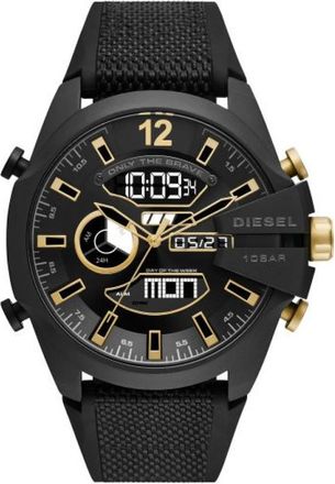 Diesel Mega Chief Horloge - Heren - Horloges - Zwart - ONE Size - Nylon - Accessoires