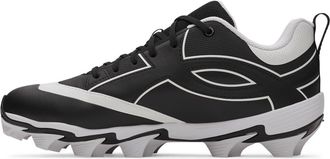 Under Armour Mens Leadoff Icon Low Rm Baseball Cleats Sneaker, (001) Black/White/Black, 11 UK