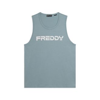 Freddy Canotta in cotone con retro vogatore e logo FREDDY
