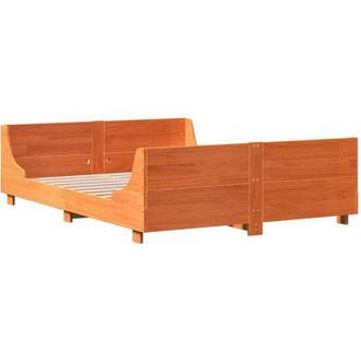 vidaXL Vidaxl - Bed Frame without Mattress Wax Brown 160x200 cm Solid Wood Pine