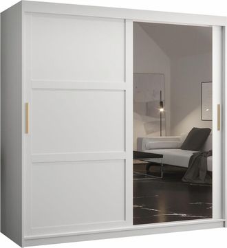 Mirjan24 Mobilier1 - Armario Ferfere 104, Blanco, 200x180x62cm, Puertas De Armario: Correderas, N&uacute;mero De Estantes: 0