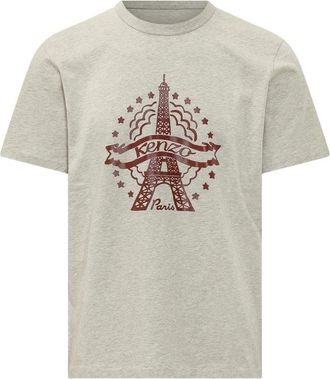Kenzo KENZO Eiffel Tower Design Graphic-print T-shirt