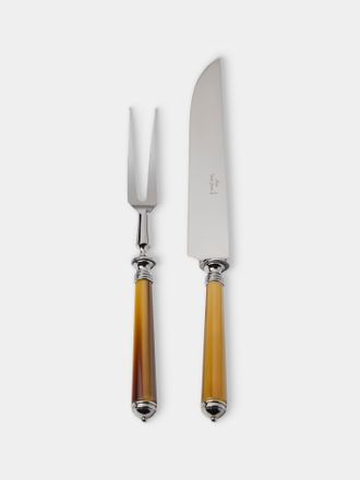 Alain Saint-Joanis Marbella Dark Horn Resin Carving Utensils (Set of 2 Pieces)