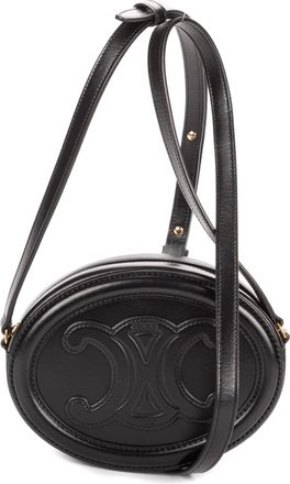Celine Pre-owned Womens Oval Crossbody Shoulder Bag - Black - One Size