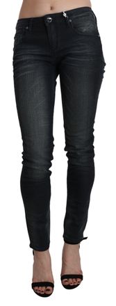 Acht Womens Skinny Jeans - Black Cotton - Size 28 (Waist)