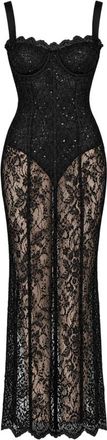 Twentyfourhaitch Vireyan Tubino Midi - - Dresses - Donna - Nero - M