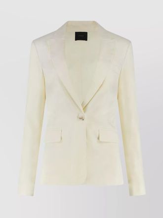 Pinko linen blazer with back vent and pockets