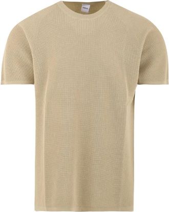 Aspesi Katoenen trui met ronde hals - Heren - Ronde hals truien - Beige - L - Katoen - Truien & Vesten