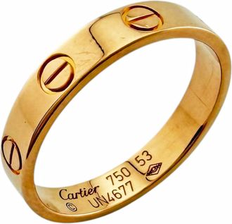 Cartier Love Pink Gold (18K) Band Ring (Pre-Owned)