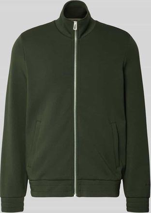 Paul Smith Sweatjacke mit Stehkragen und Eingrifftaschen in Dunkelgruen, Gr&ouml;&szlig;e XL