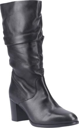Hush Puppies Cosima Leather WoMens Black Heeled Knee High Boots - Size UK 7