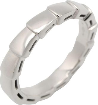 Bulgari Silver White Gold (18K) Band Ring (Pre-Owned)