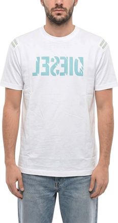 Diesel White Graphic Logo T-Shirt